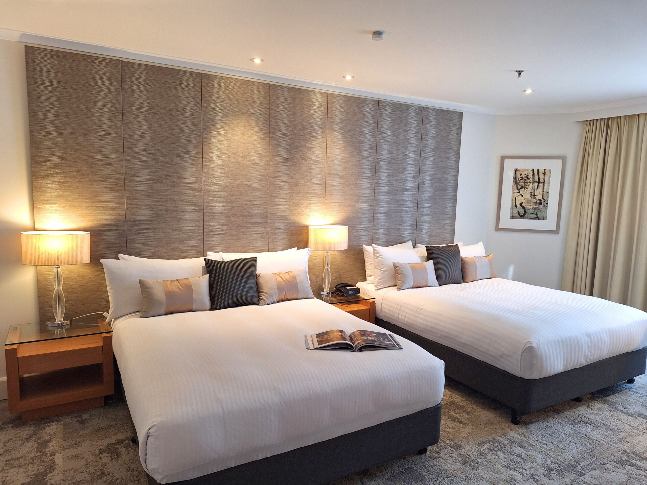 twin queen bedroom