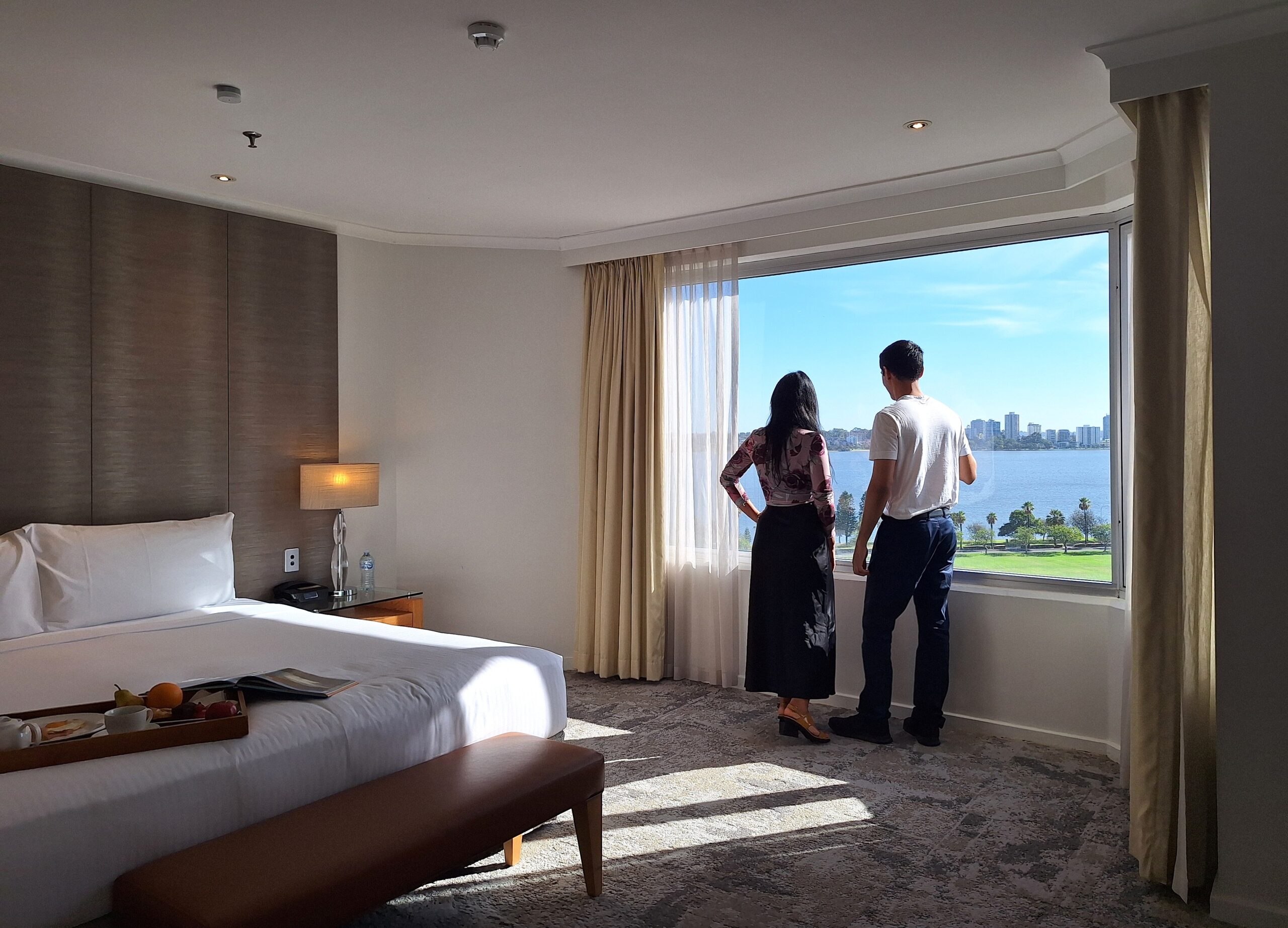 couple enjoying view of reverview room